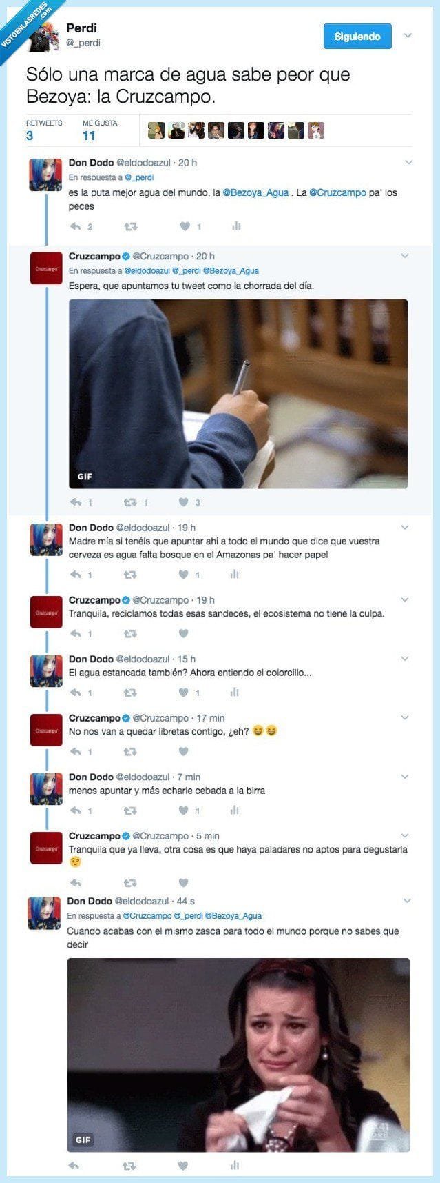 Cruzcampo cansado de que se metan con su cerveza se defiende en las redes