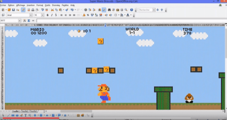 supermario Super Mario recreado en Microsoft Excel