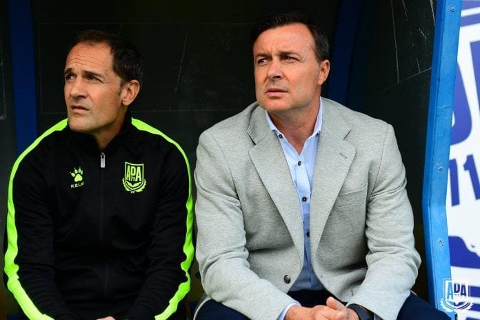 Cristobal Parralo a la derecha foto del twitter @AD_Alcorcon Cristobal Parralo a la derecha foto del twitter @AD_Alcorcon