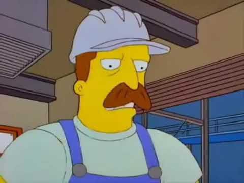 Homer y Bart en una siderurgica gay