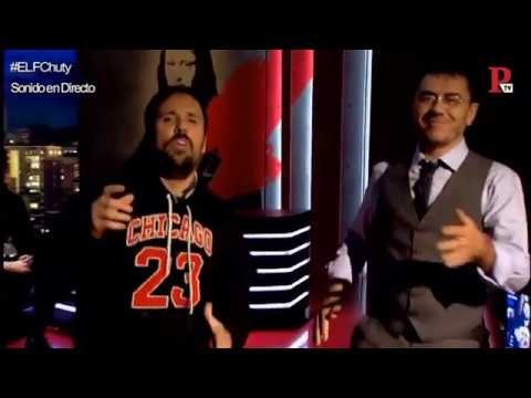 Juan Carlos Monedero rapeando