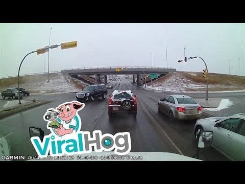 SUV Loses Control and Careens Down Embankment || ViralHog