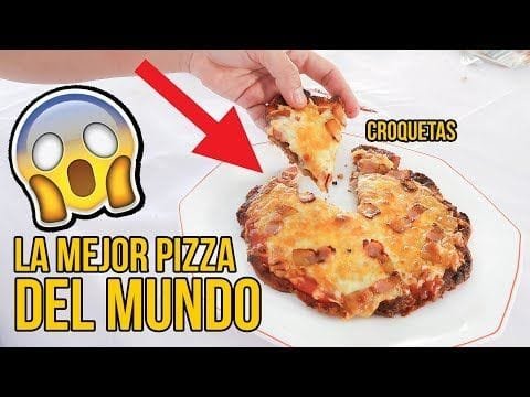 Cómo hacer una PIZZA de CROQUETAS - LA MEJOR PIZZA DEL MUNDO