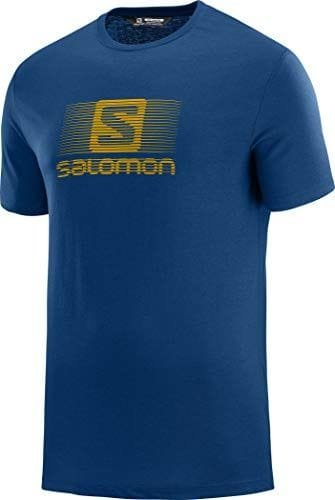 Salomon Blend Logo SS tee T-Shirt, Hombre, Azul (Poseidon), L Camisetas Salomon Blend a partir de 19€