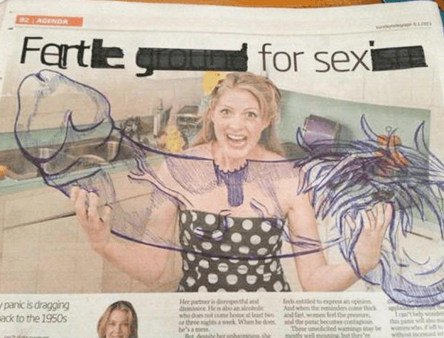 Dibujos de penes en la prensa