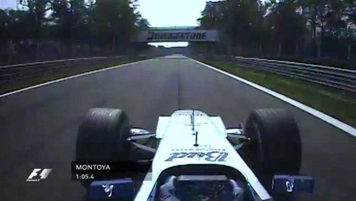 La vuelta más rapida de la historia de la F1 le corresponde a Juan Pablo Montoya en 2004