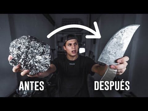 ¿Cómo fabricar un cuchillo con papel de aluminio?