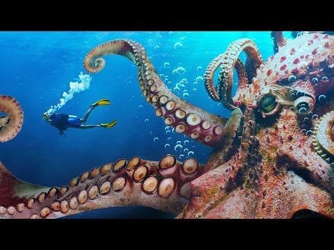 ¿Qué pasaría si fueses capturado por un pulpo gigante?