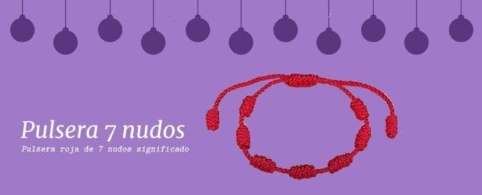 pulsera 7 nudos roja pulsera roja 7 nudos