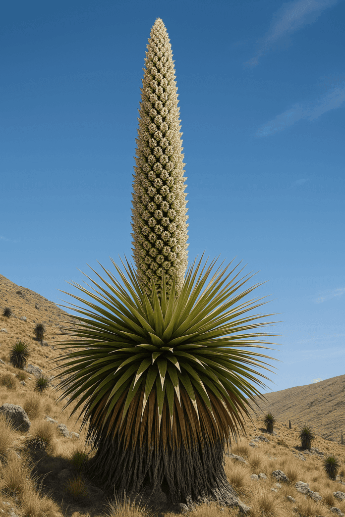 Puya raimondii ¿Qué planta puede tardar más de 100 años en florecer?