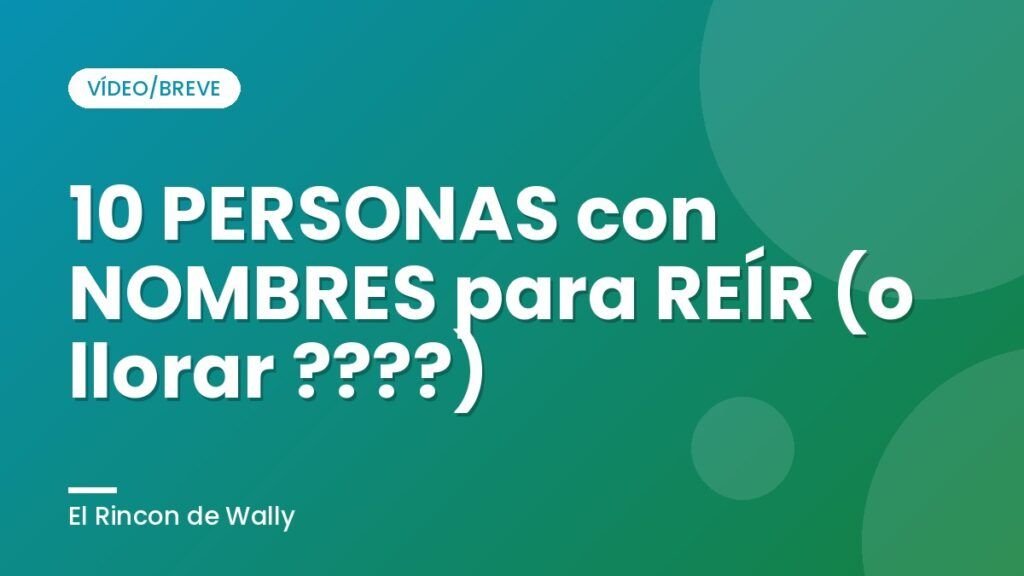 10 PERSONAS con NOMBRES para REÍR (o llorar ????)