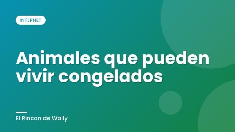 Animales que pueden vivir congelados