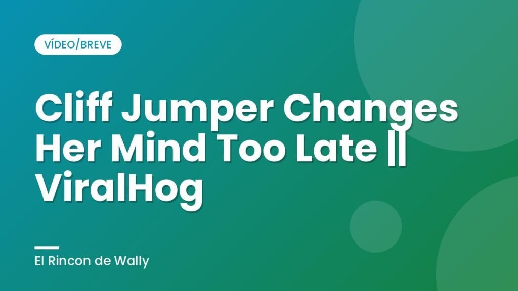 Cliff Jumper Changes Her Mind Too Late || ViralHog