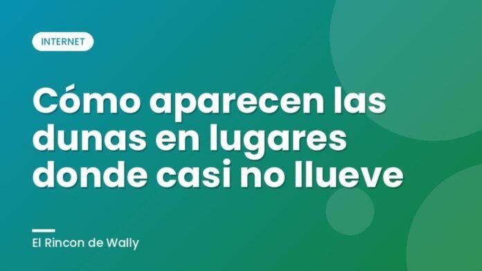Cómo aparecen las dunas en lugares donde casi no llueve