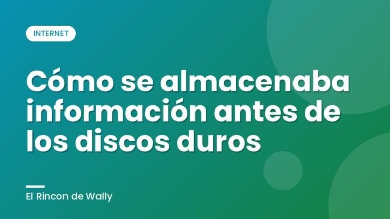 Cómo se almacenaba información antes de los discos duros