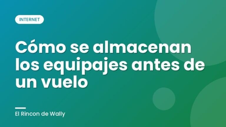 Cómo se almacenan los equipajes antes de un vuelo