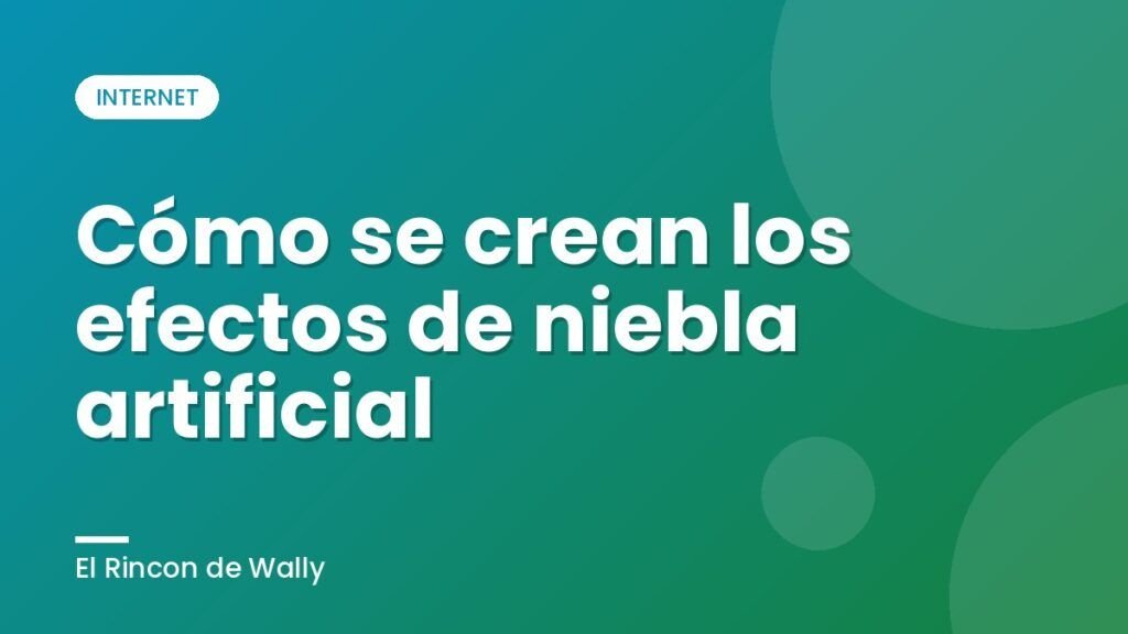 Cómo se crean los efectos de niebla artificial Cómo se crean los efectos de niebla artificial