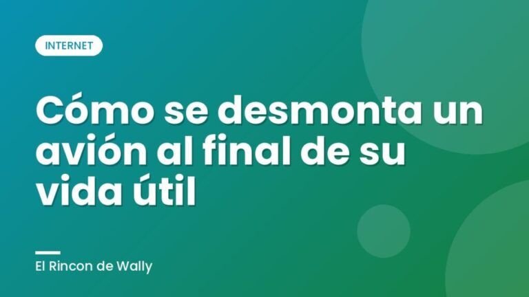 Cómo se desmonta un avión al final de su vida útil