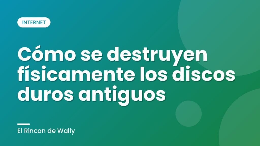Cómo se destruyen físicamente los discos duros antiguos Cómo se destruyen físicamente los discos duros antiguos