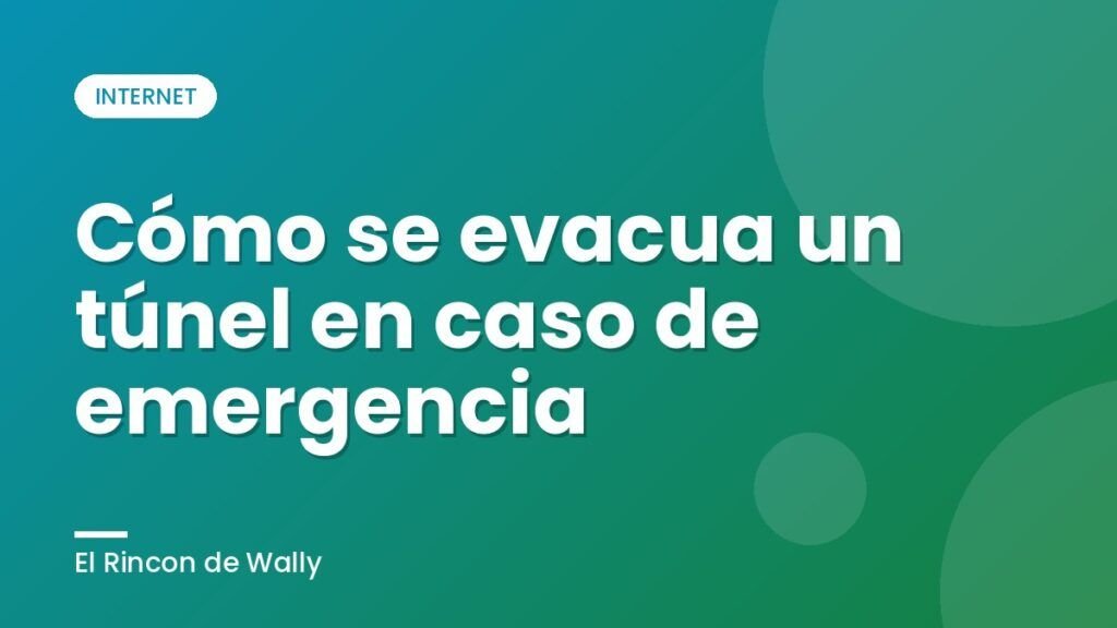 Cómo se evacua un túnel en caso de emergencia