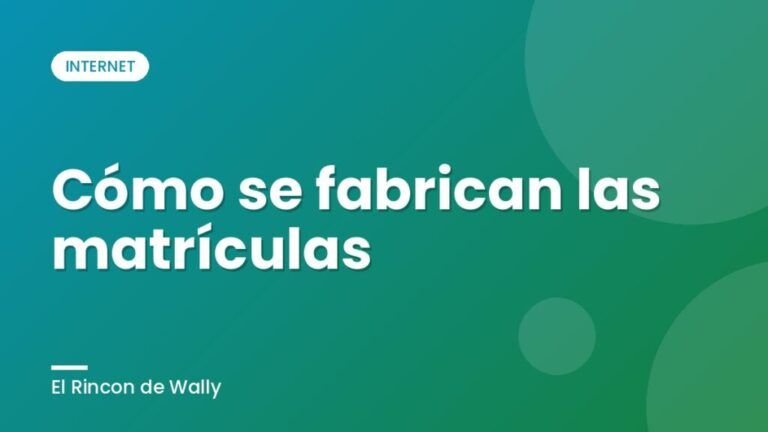 Cómo se fabrican las matrículas
