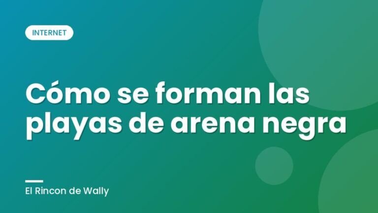 Cómo se forman las playas de arena negra