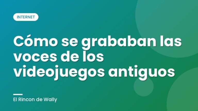 Cómo se grababan las voces de los videojuegos antiguos