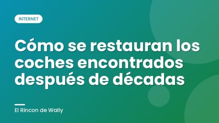 Cómo se restauran los coches encontrados después de décadas
