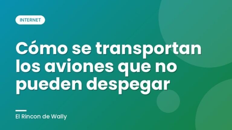 Cómo se transportan los aviones que no pueden despegar