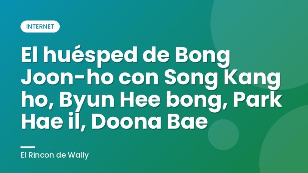 El huésped de Bong Joon-ho con Song Kang ho, Byun Hee bong, Park Hae il, Doona Bae