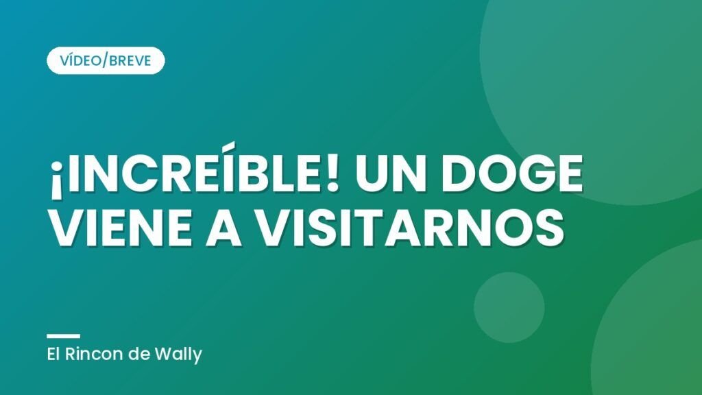 ¡INCREÍBLE! UN DOGE VIENE A VISITARNOS