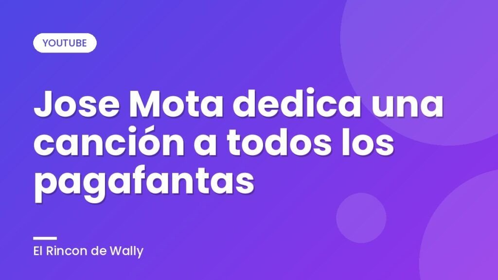 Jose Mota dedica una canción a todos los pagafantas