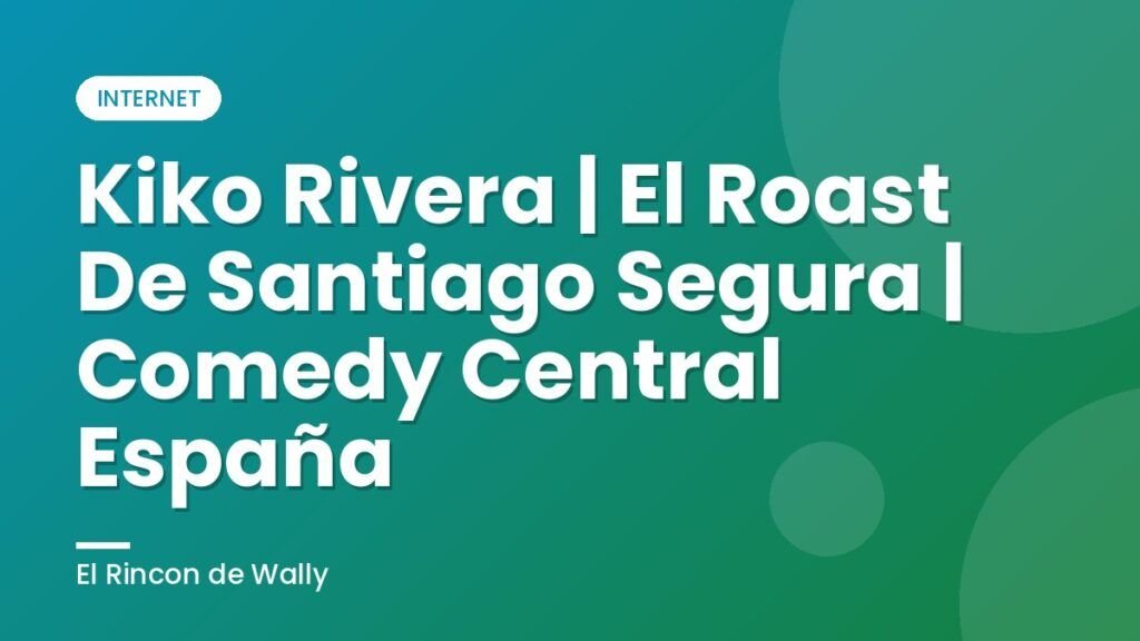 Kiko Rivera | El Roast De Santiago Segura | Comedy Central España Kiko Rivera | El Roast De Santiago Segura | Comedy Central España