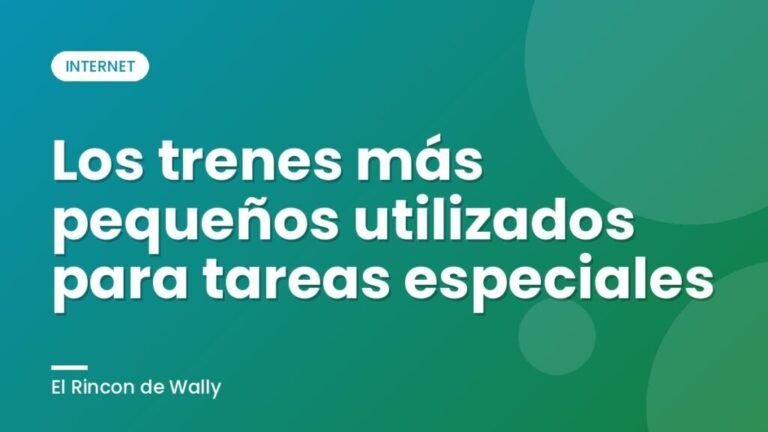 Los trenes más pequeños utilizados para tareas especiales