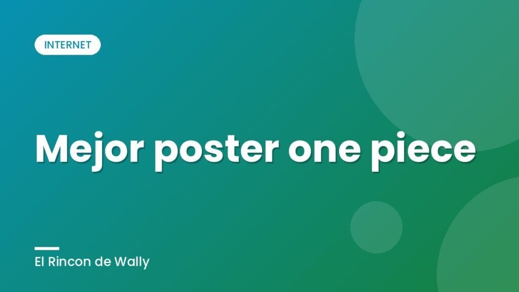 Mejor poster one piece