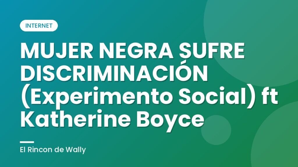 MUJER NEGRA SUFRE DISCRIMINACIÓN (Experimento Social) ft Katherine Boyce MUJER NEGRA SUFRE DISCRIMINACIÓN (Experimento Social) ft Katherine Boyce