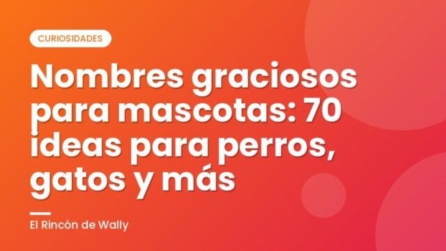 Nombres graciosos para mascotas: 70 ideas para perros, gatos y más