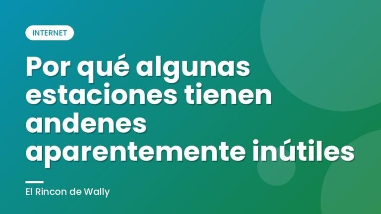 Por qué algunas estaciones tienen andenes aparentemente inútiles
