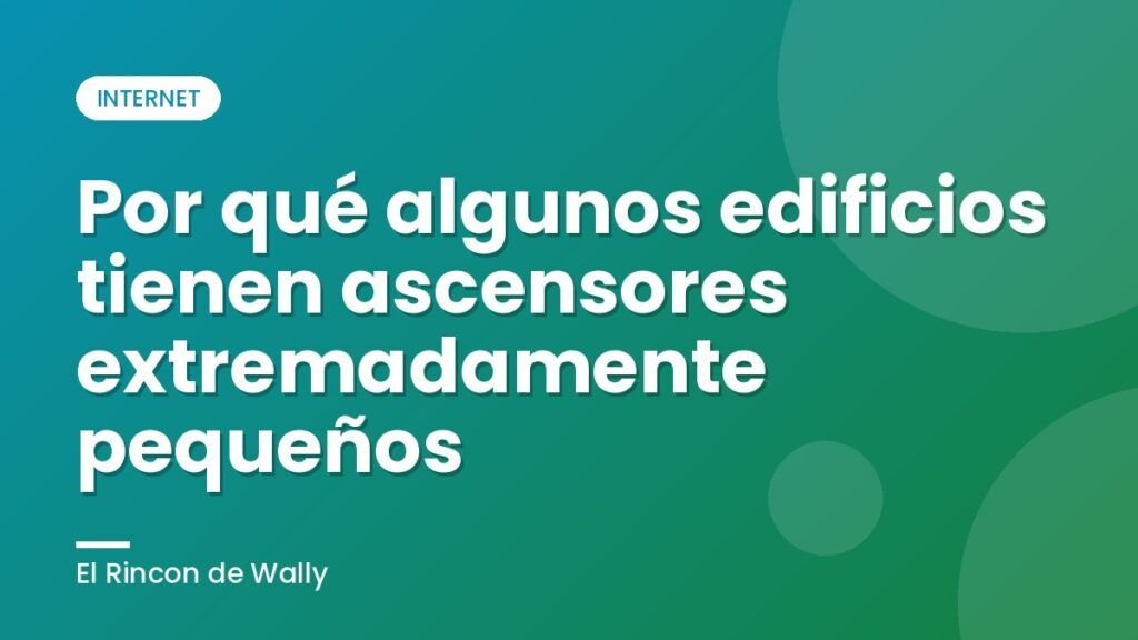 Por qué algunos edificios tienen ascensores extremadamente pequeños