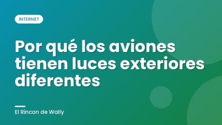 Por qué los aviones tienen luces exteriores diferentes
