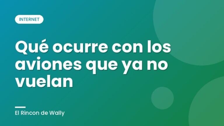 Qué ocurre con los aviones que ya no vuelan