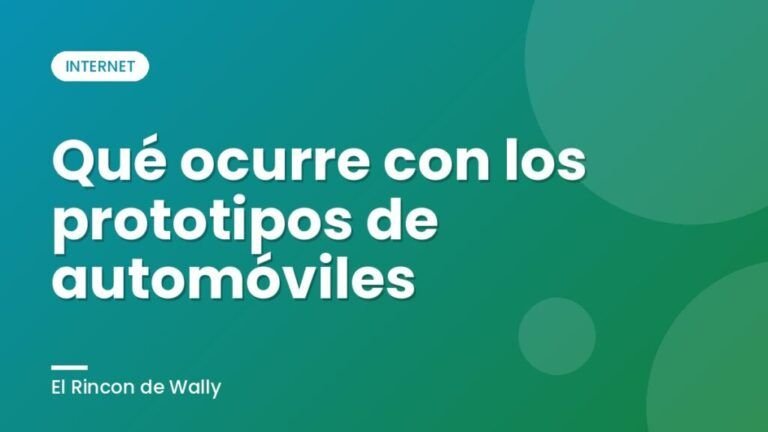 Qué ocurre con los prototipos de automóviles