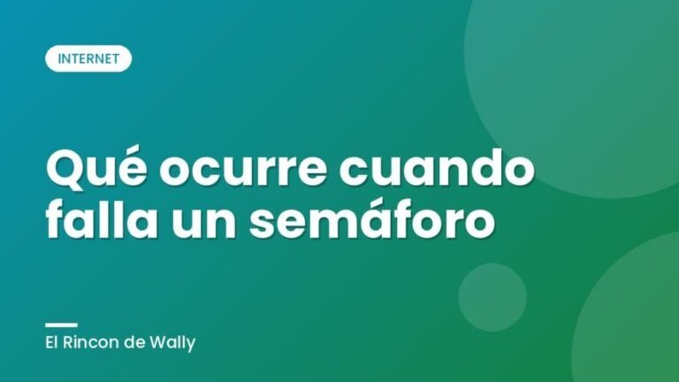 Qué ocurre cuando falla un semáforo