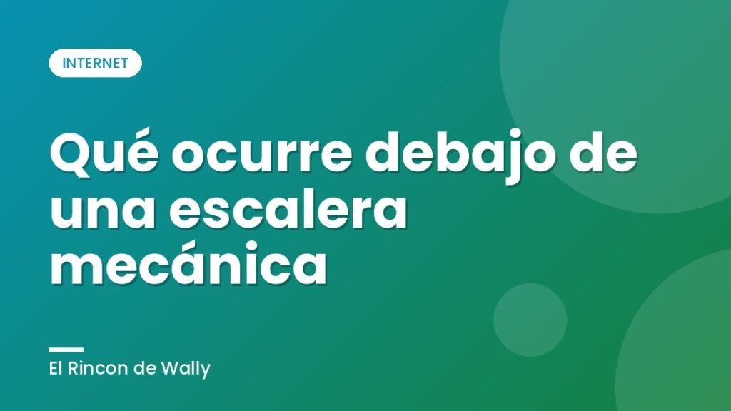 Qué ocurre debajo de una escalera mecánica