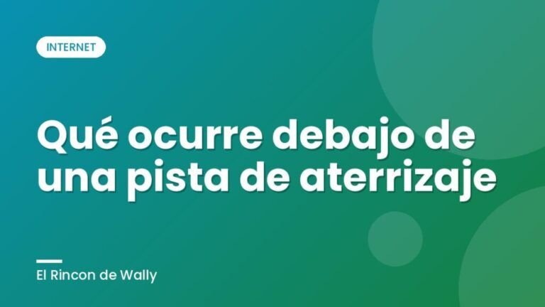 Qué ocurre debajo de una pista de aterrizaje