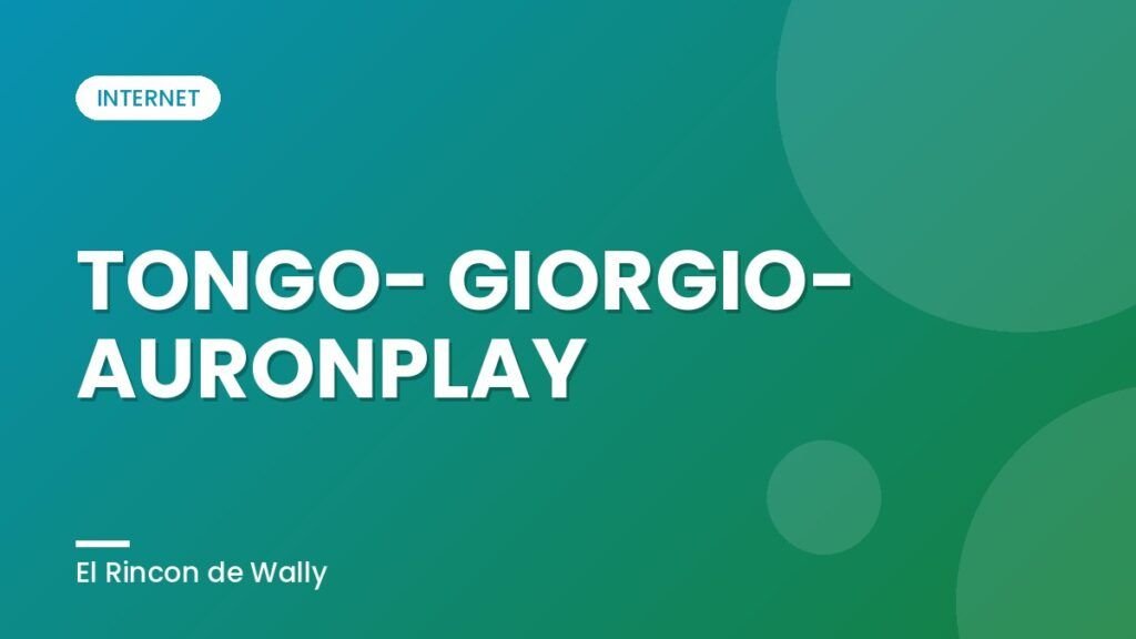 TONGO- GIORGIO- AURONPLAY TONGO- GIORGIO- AURONPLAY