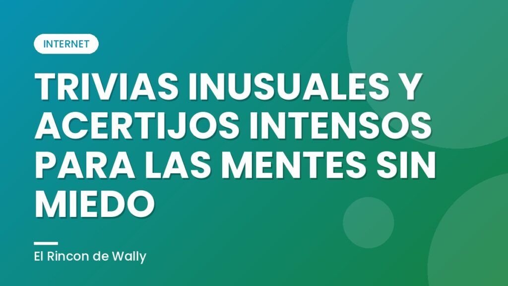 TRIVIAS INUSUALES Y ACERTIJOS INTENSOS PARA LAS MENTES SIN MIEDO TRIVIAS INUSUALES Y ACERTIJOS INTENSOS PARA LAS MENTES SIN MIEDO
