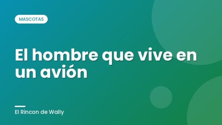 El hombre que vive en un avión