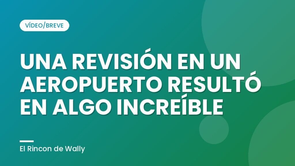 UNA REVISIÓN EN UN AEROPUERTO RESULTÓ EN ALGO INCREÍBLE