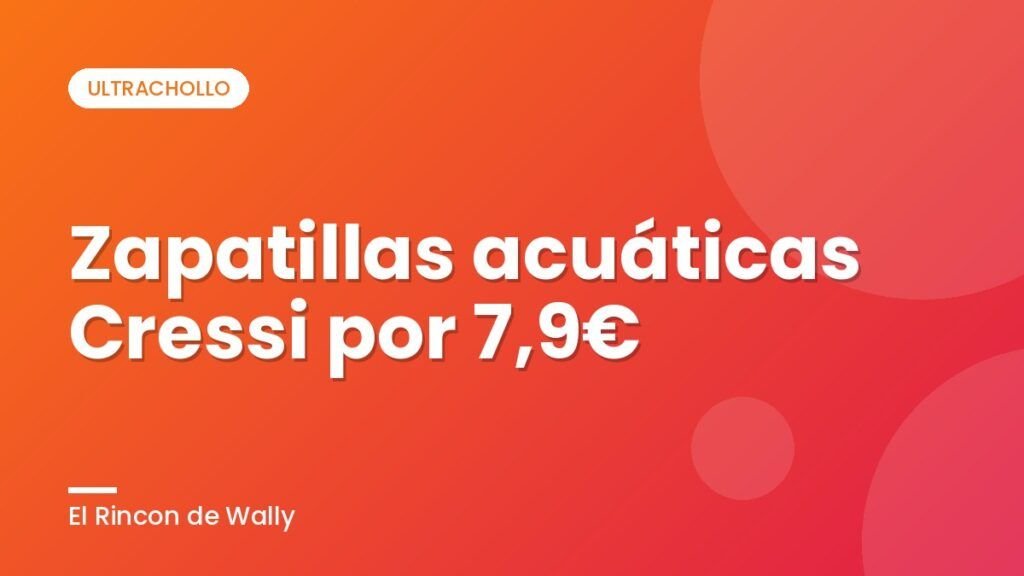 Zapatillas acuáticas Cressi por 7,9€ Zapatillas acuáticas Cressi por 7,9€
